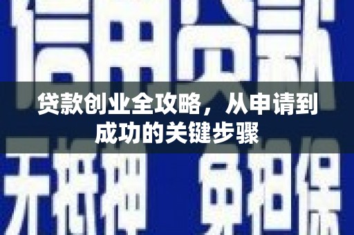 济南贷款创业全攻略，从申请到成功的关键步骤