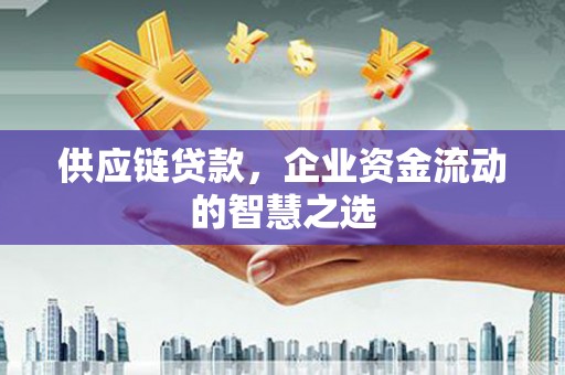济南供应链贷款，企业资金流动的智慧之选