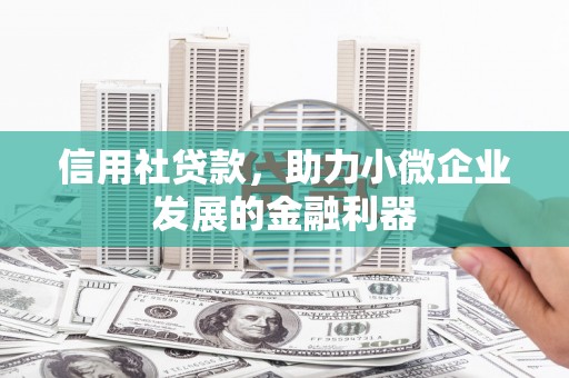 济南信用社贷款，助力小微企业发展的金融利器