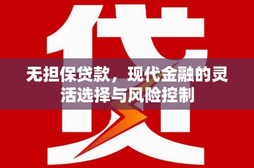 济南无担保贷款，现代金融的灵活选择与风险控制