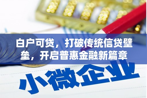 济南白户可贷，打破传统信贷壁垒，开启普惠金融新篇章